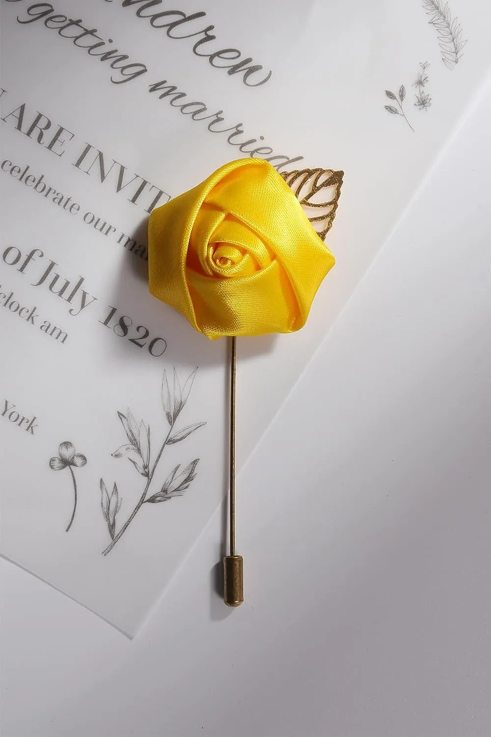 10pcs Wedding Lapel Flower Pin Rose for Man Suit Decoration