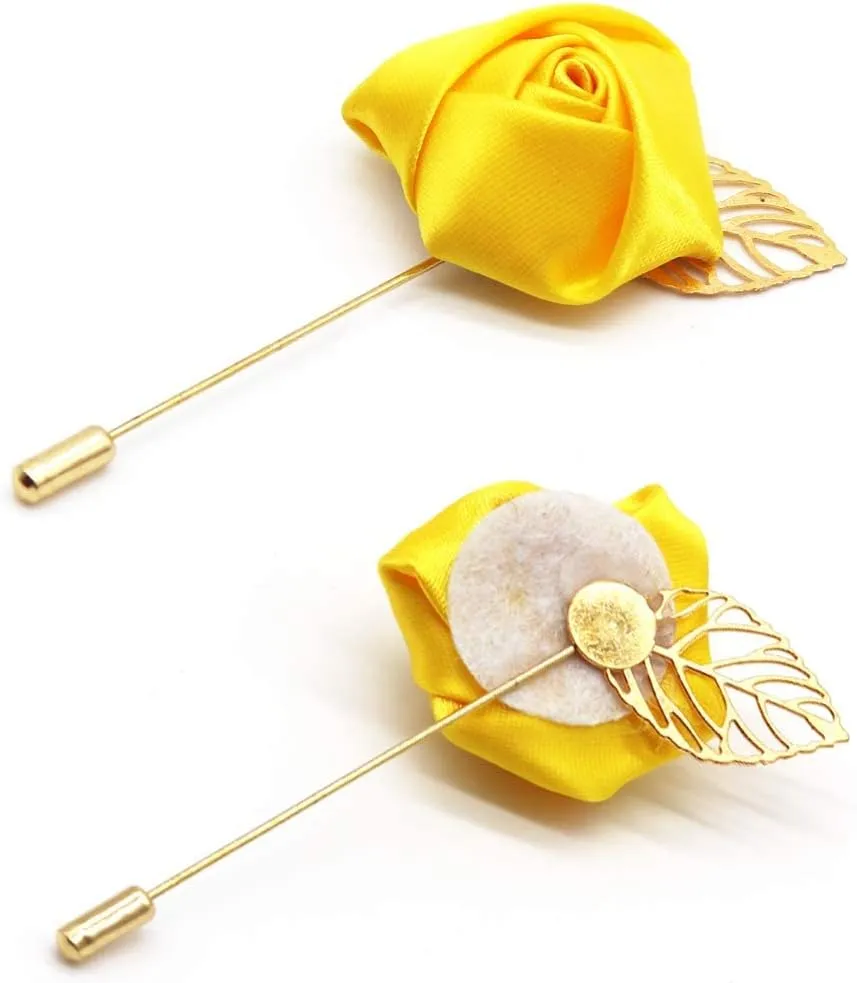 10pcs Wedding Lapel Flower Pin Rose for Man Suit Decoration