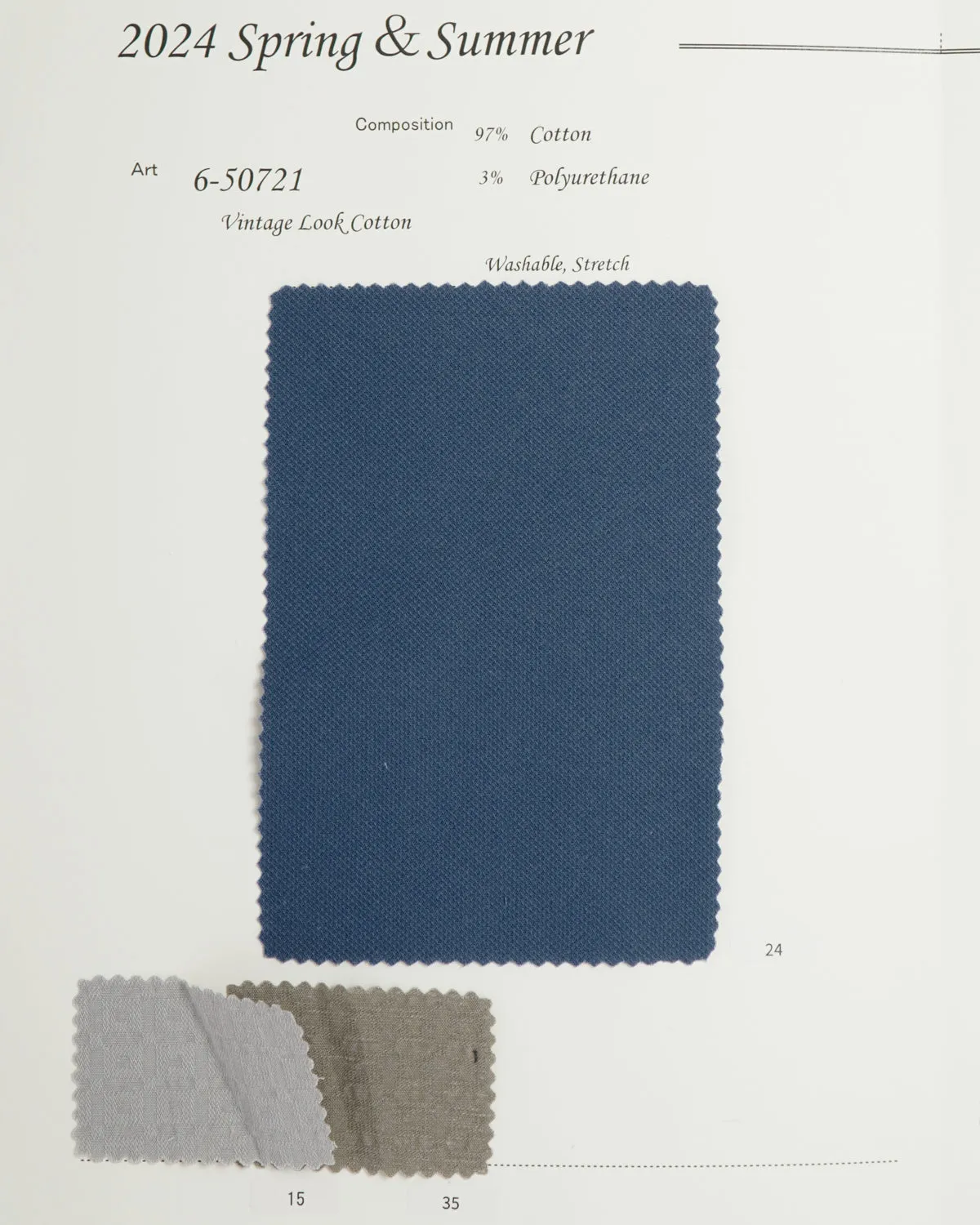 6-50721 Vintage Look Cotton Stretch