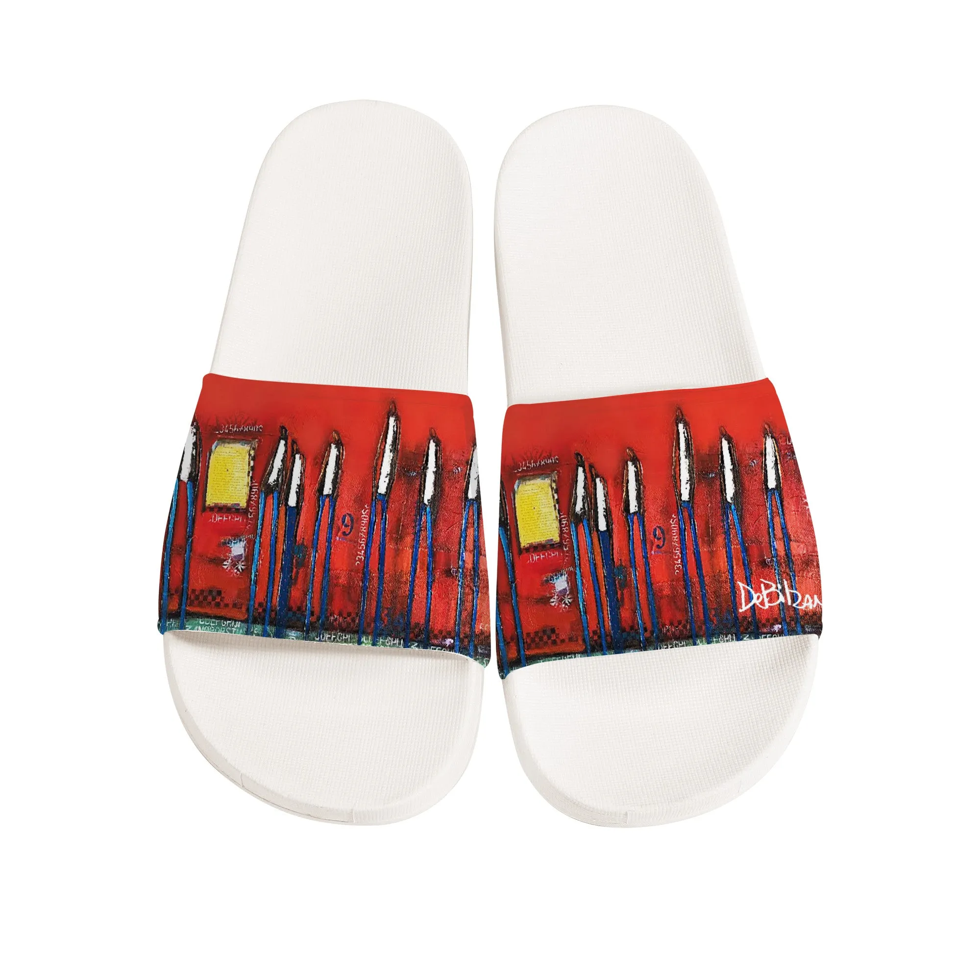 All together now Slide Sandals - White