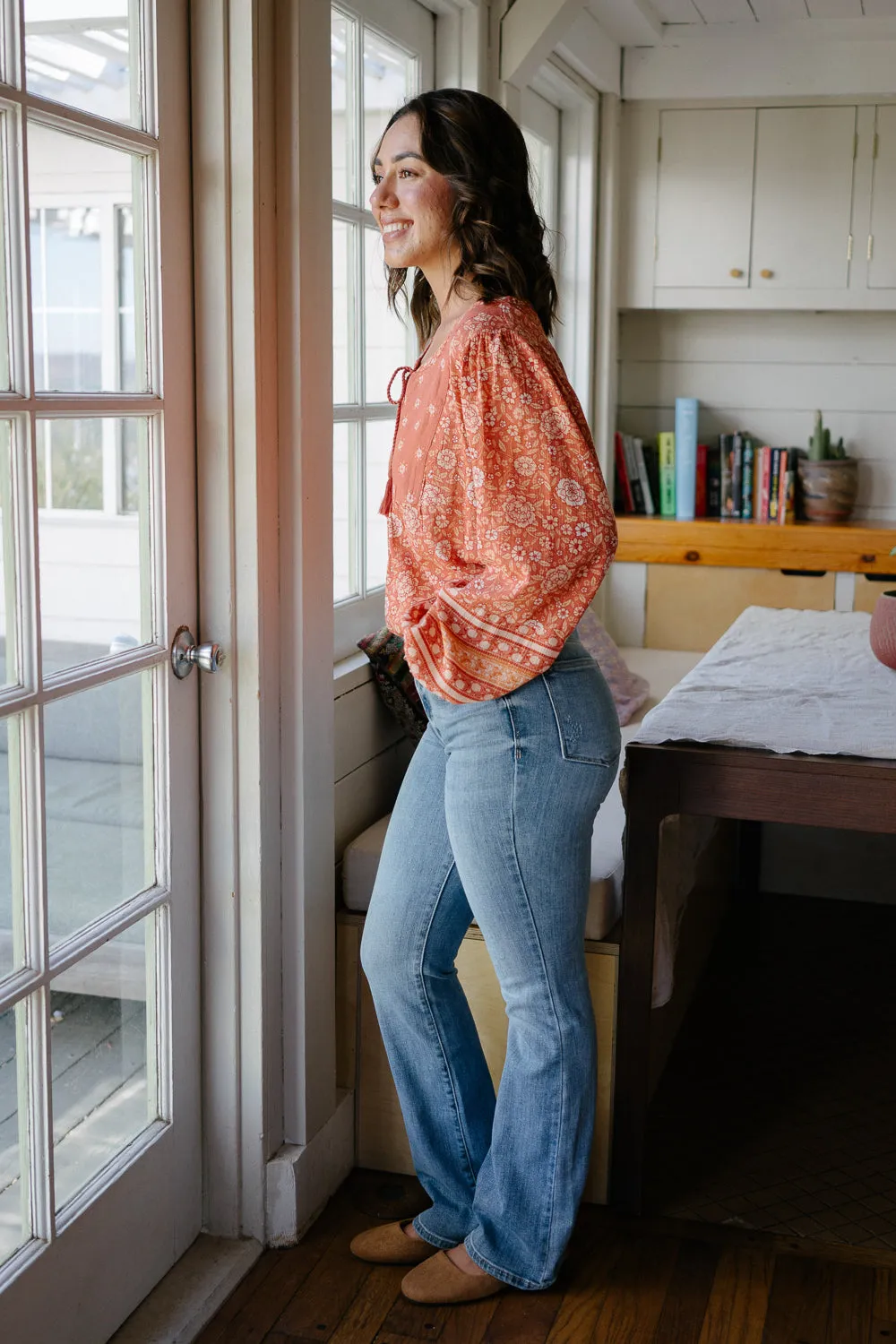 Ashley Mid Rise Bootcut Jeans
