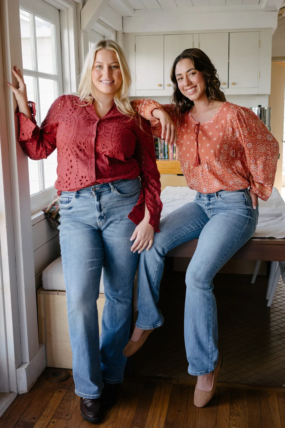 Ashley Mid Rise Bootcut Jeans