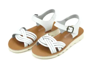 Athena Braided Sandal - White