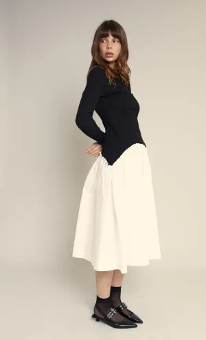 Black & White Drop Waist Dress