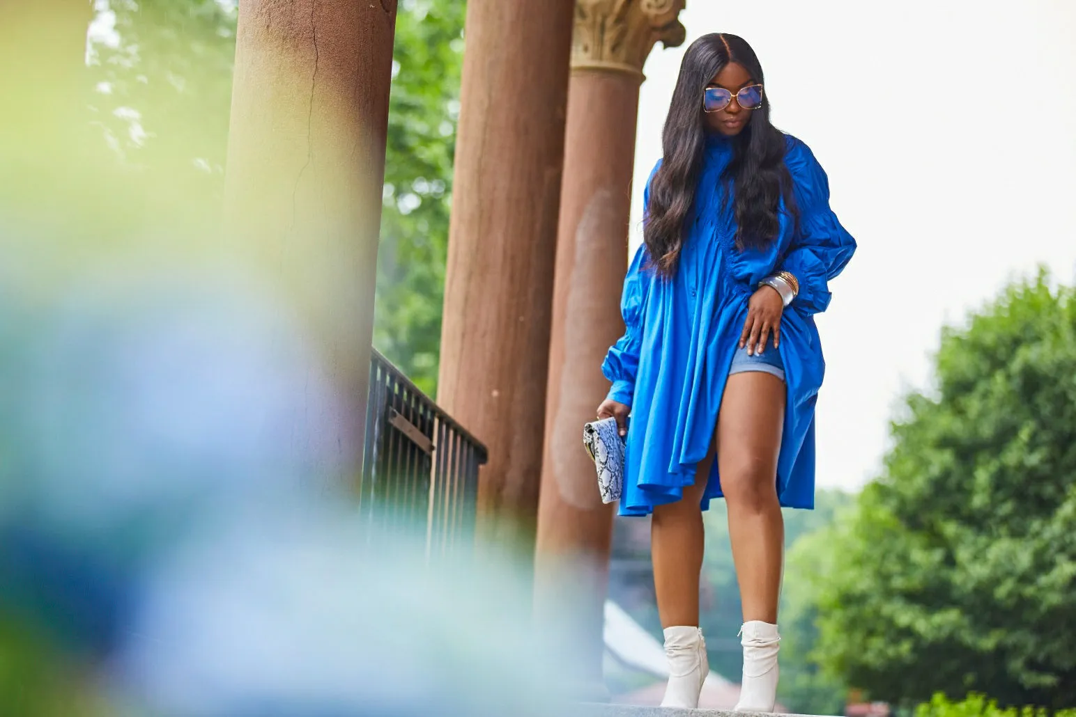 Blue Shirt Dress