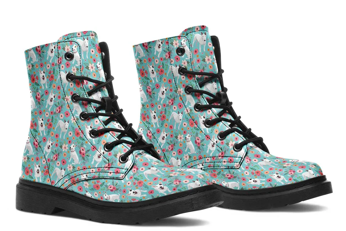 Bull Terrier Flower Boots
