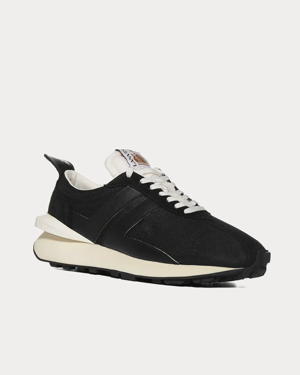 Bumpr Mesh & Leather Black Low Top Sneakers