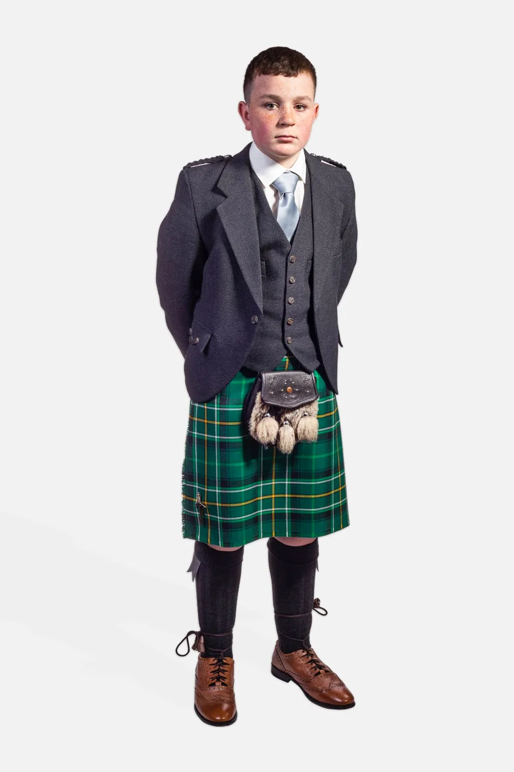 Children's John Muir Way / Charcoal Holyrood Kilt Hire Outfit
