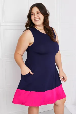 Contrast Sleeveless Mini Dress
