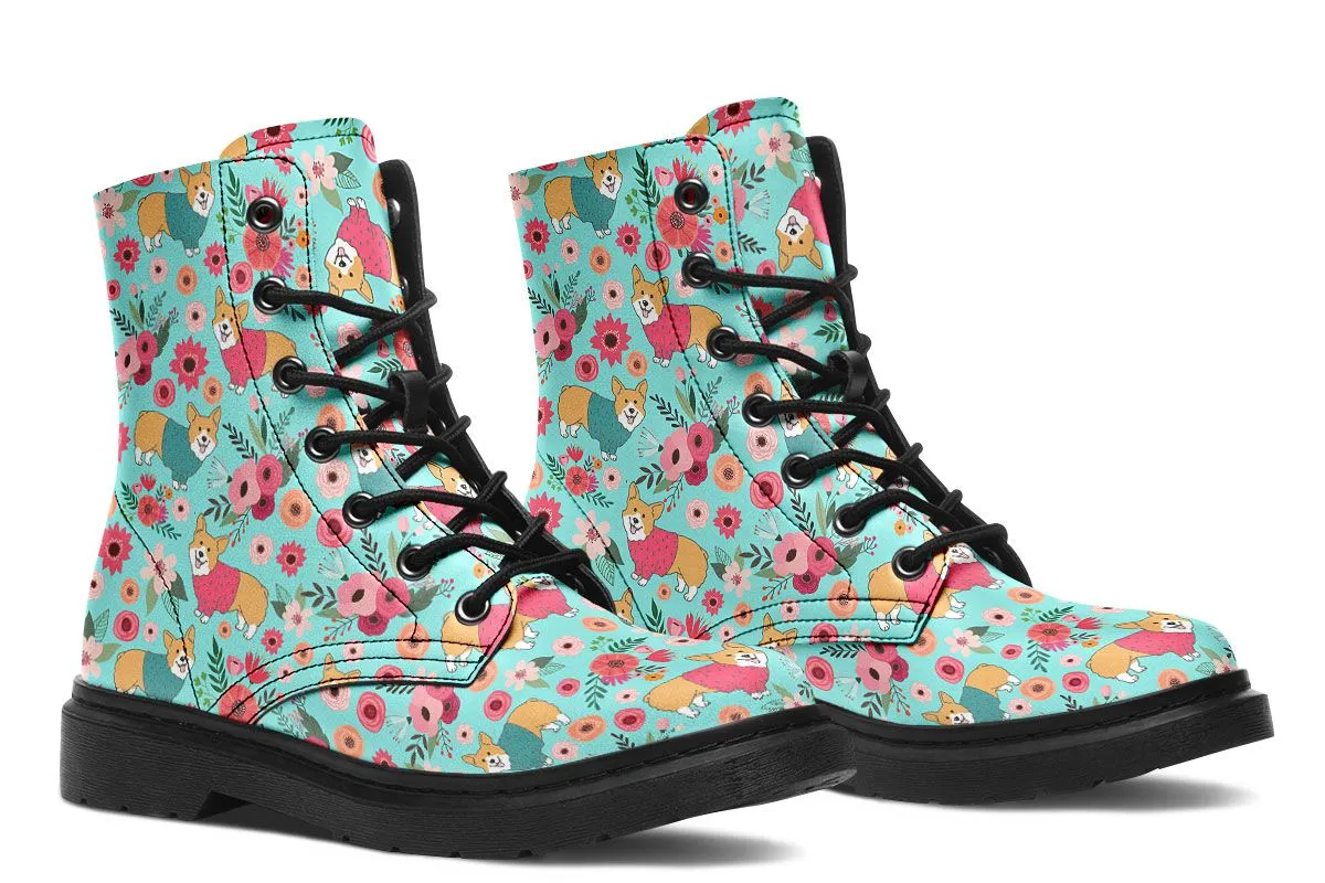 Corgi Flower Boots