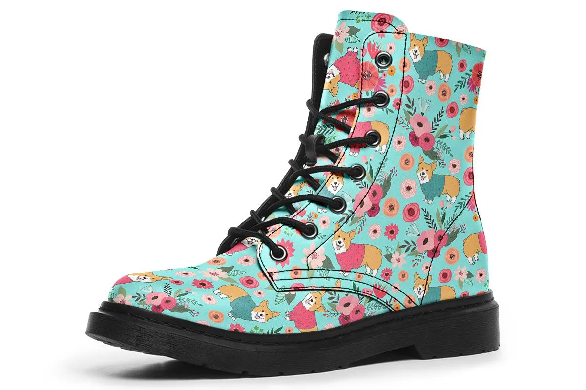 Corgi Flower Boots