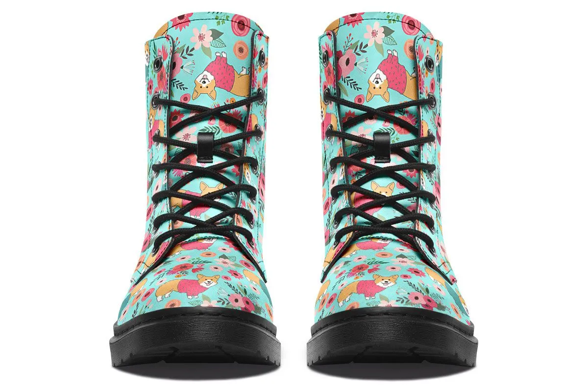 Corgi Flower Boots