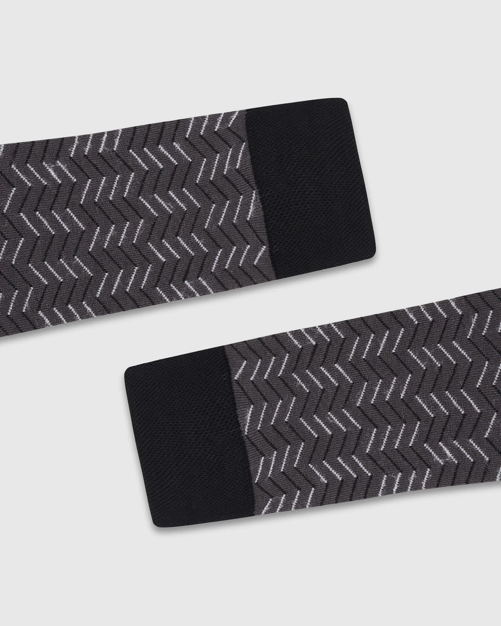 Cotton Grey Printed Socks - Varya