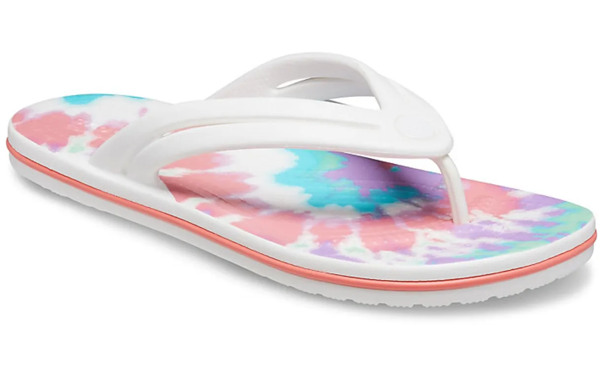 Crocs Womens Crocband Tie-Dye Flip Flop - Fresco / Multi