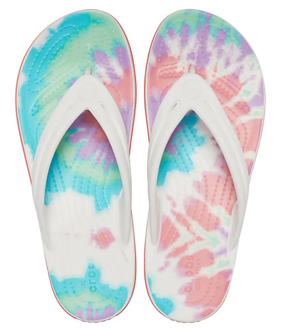 Crocs Womens Crocband Tie-Dye Flip Flop - Fresco / Multi