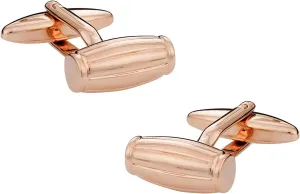 Cuff-Daddy Barrel Cufflinks in Rose-Gold Tone with Presentation Box