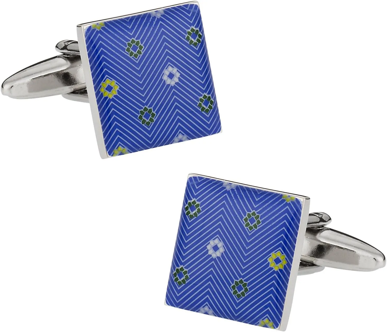 Cuff-Daddy Blue Flowers Cufflinks with Presentation Box