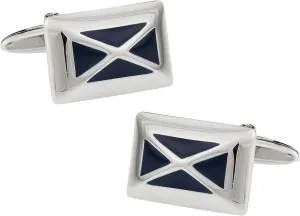 Cuff-Daddy Confident Navy Blue X Enamel Cufflinks with Presentation Box