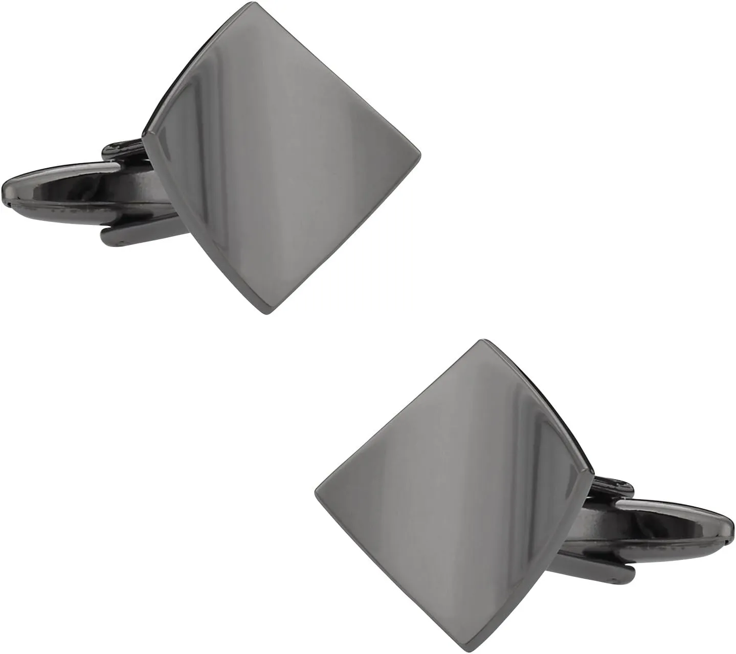 Cuff-Daddy Curled Gunmetal Tone Cufflinks with Presentation Box