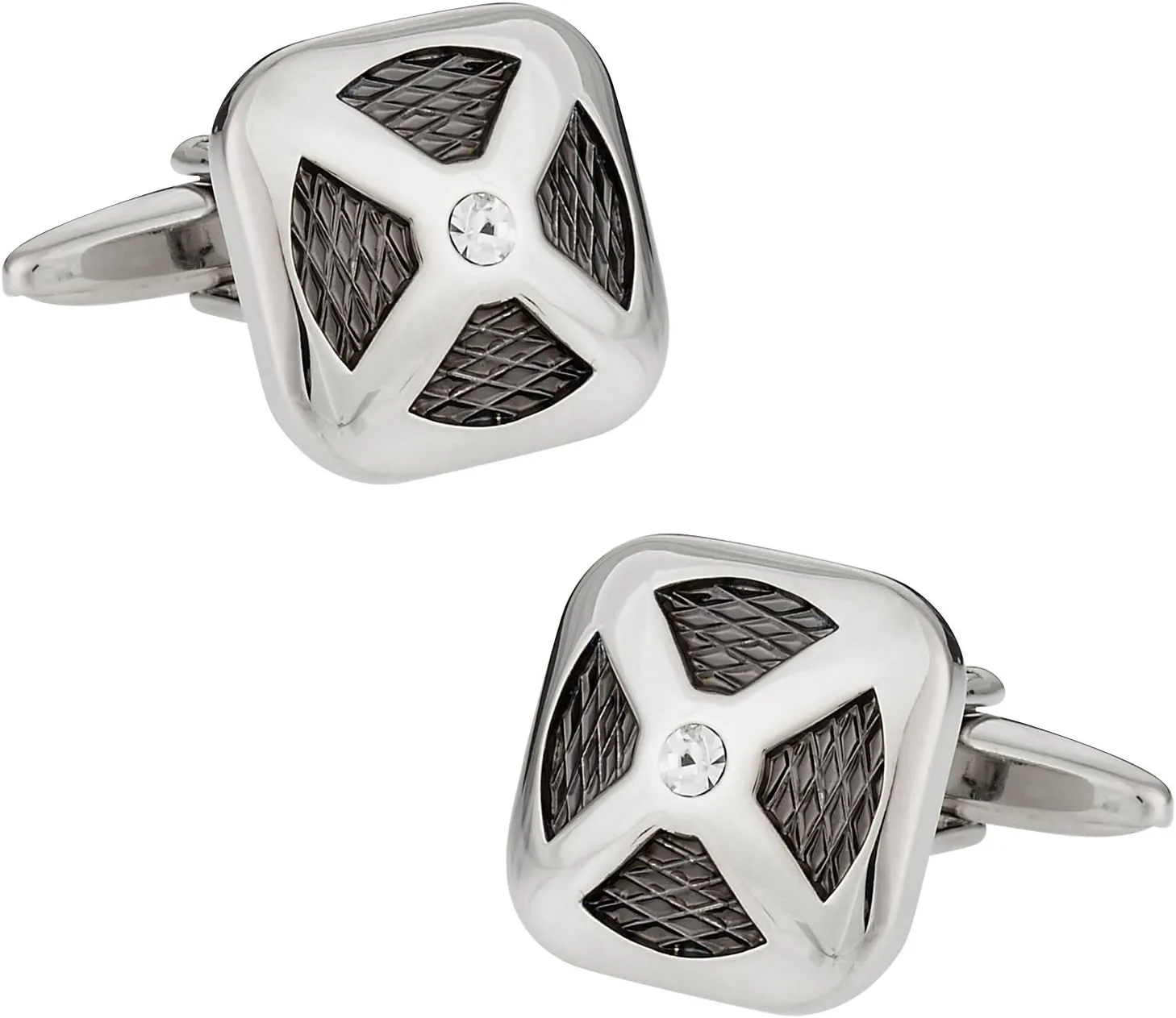 Cuff-Daddy Gunmetal and Silver Cufflinks with Presentation Box