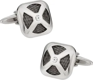 Cuff-Daddy Gunmetal and Silver Cufflinks with Presentation Box