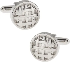 Cuff-Daddy Silver Button Cufflinks