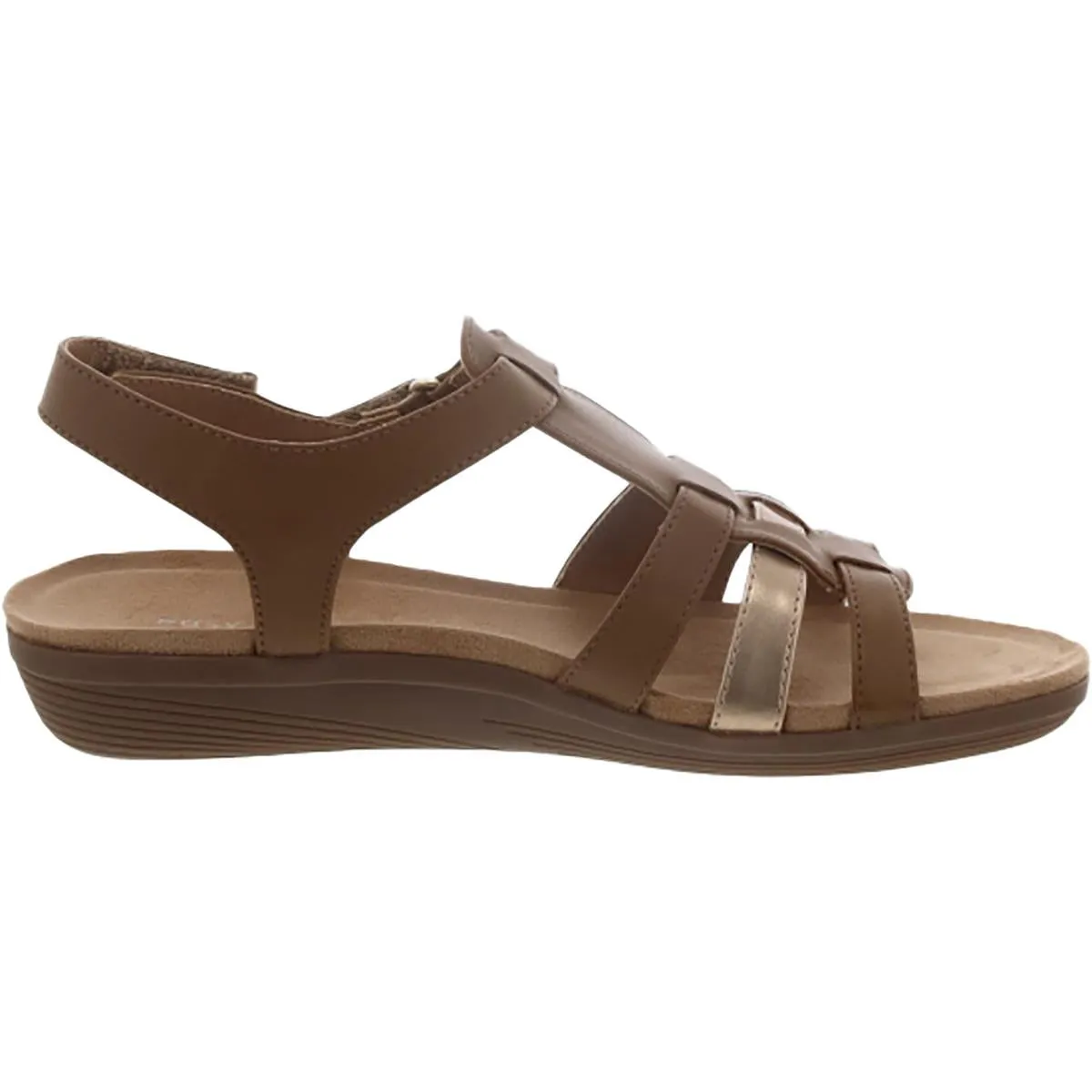 Easy Spirit Womens BIANKA3 Faux Leather Open toe Strappy Sandals