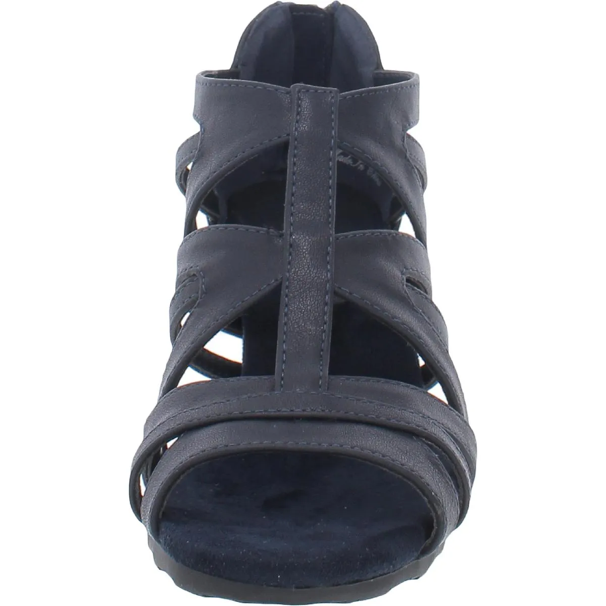 Easy Street Womens Amaze Faux Leather Open Toe Sandals Shoes