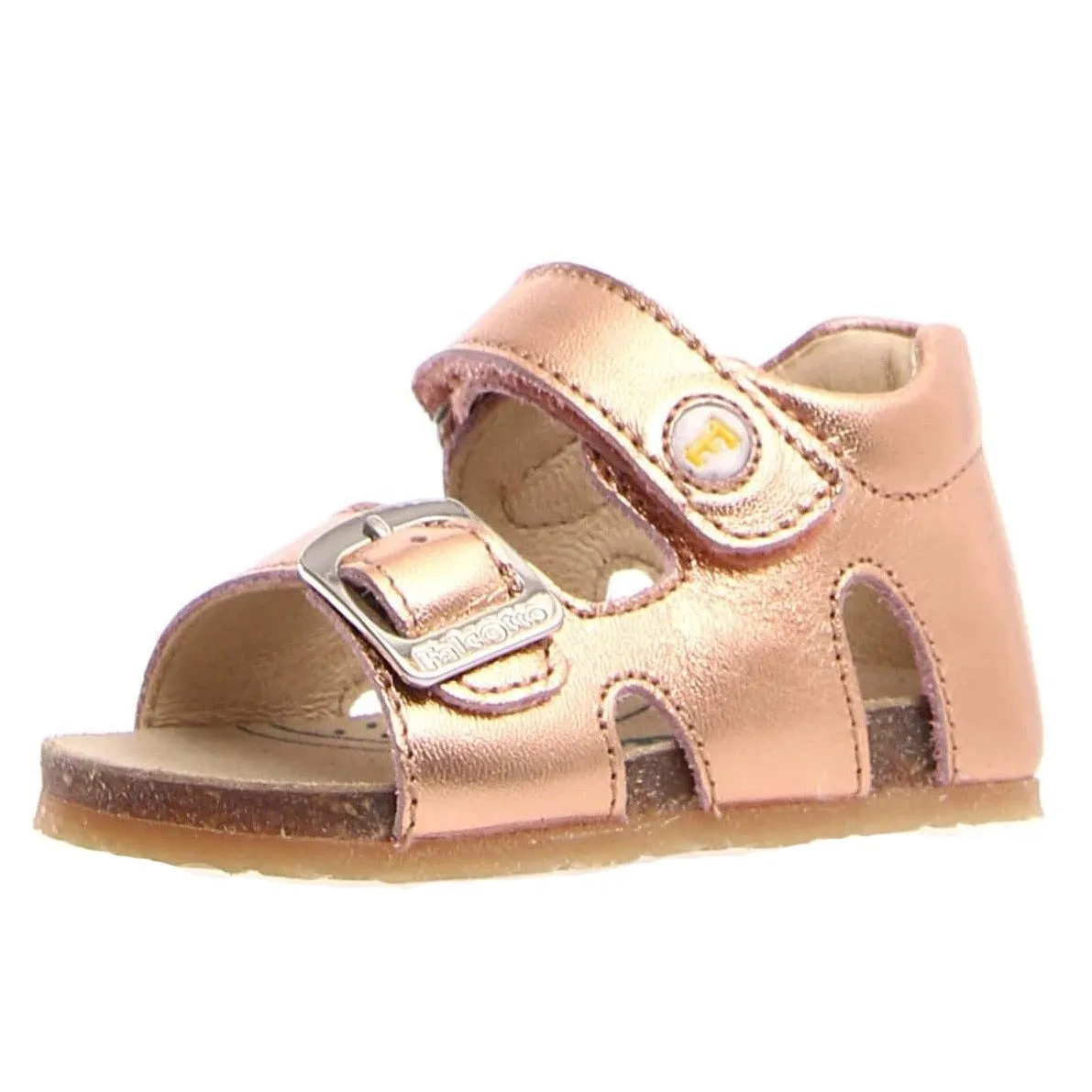 Falcotto Girl's Bea Open Toe Sandals - Metallic Rose