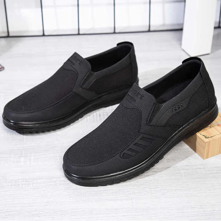 Fashion Slip-on Men's Canvas Shoes Breathable Lightweight Comfortable Men's Loafers Summer Casual Shoes Lazy Flat Shoes   S4771525