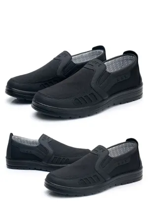 Fashion Slip-on Men's Canvas Shoes Breathable Lightweight Comfortable Men's Loafers Summer Casual Shoes Lazy Flat Shoes   S4771525