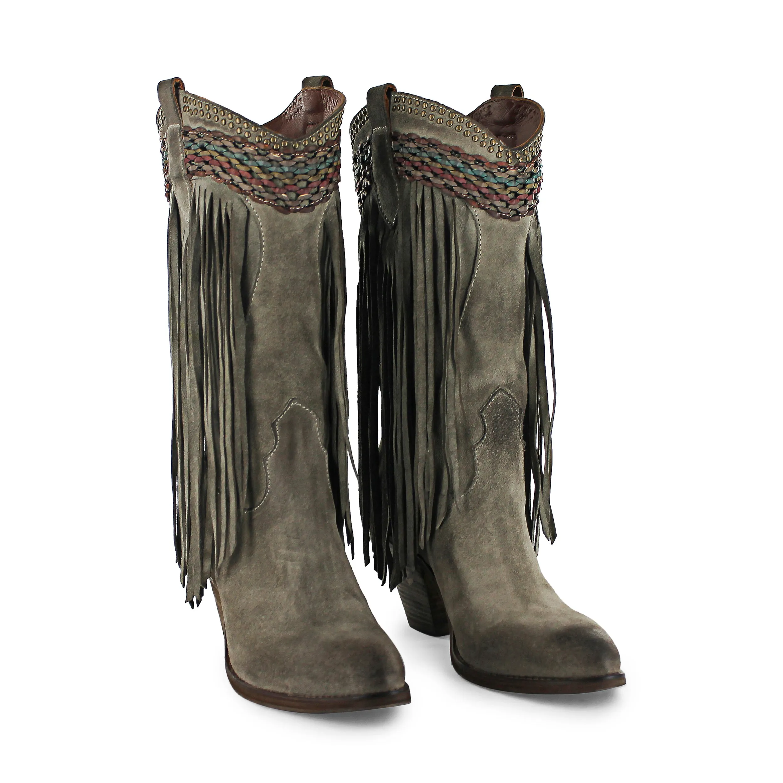 FLOR09 - Ice Grey Fringe Western