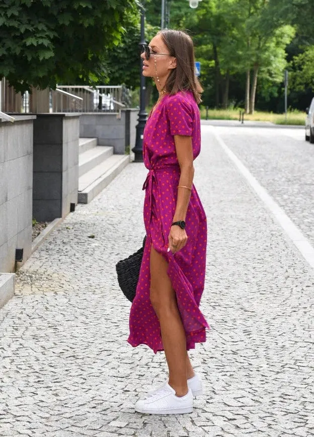 Floral Wrap Maxi Dress | Elegant & Lightweight