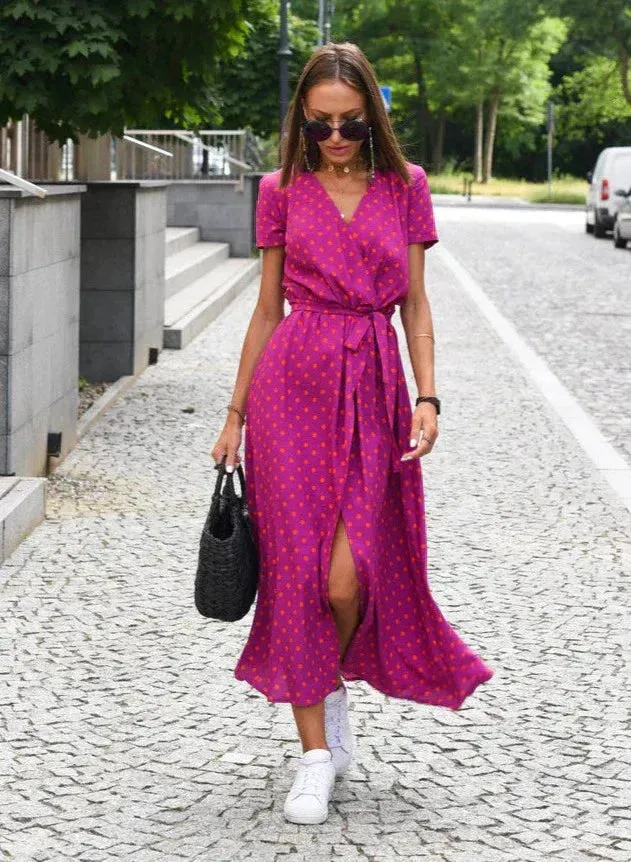 Floral Wrap Maxi Dress | Elegant & Lightweight