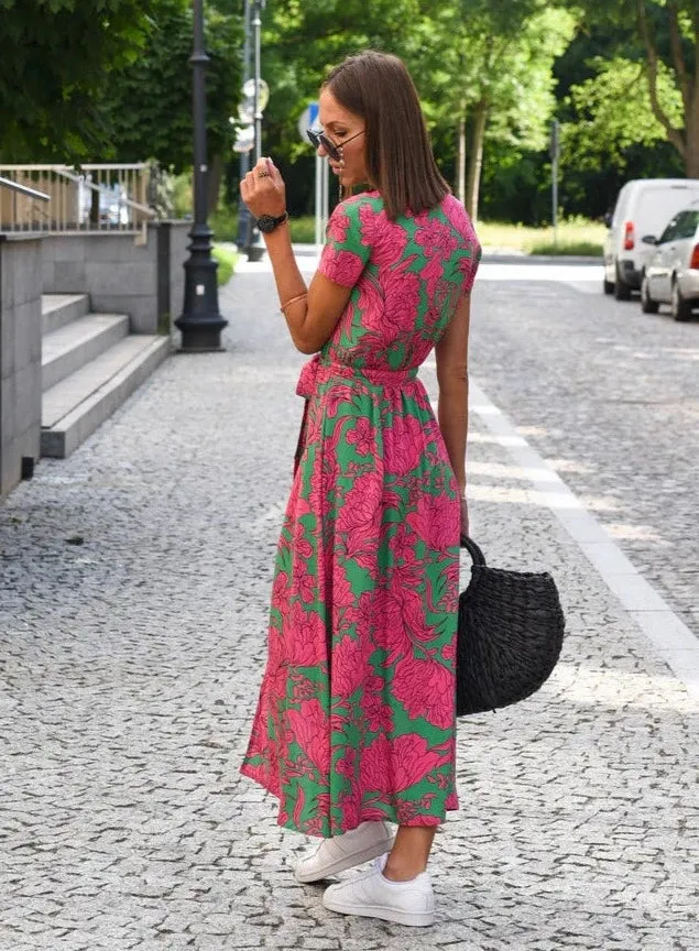 Floral Wrap Maxi Dress | Elegant & Lightweight