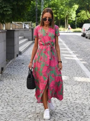 Floral Wrap Maxi Dress | Elegant & Lightweight