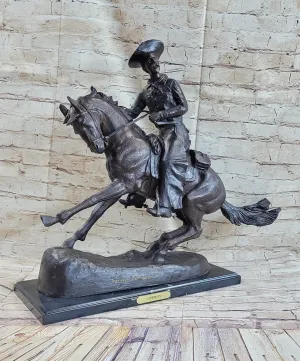 Fredrick Remington "Cowboy on Horse" Western Bronze Sculpture Figurine Figure