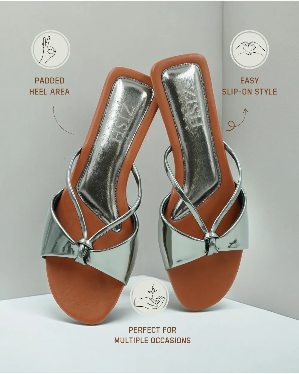 Gunmetal Carolina Flats