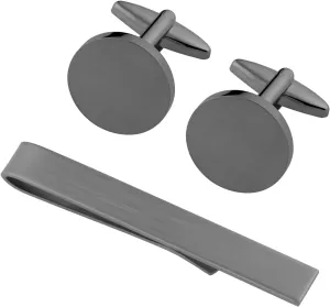 GWD Cufflinks and Tie Clip Set for Men Personalized Cuff Links Business Wedding Father's Day Gift