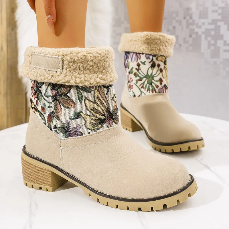 High-Top Suede Boots for Women