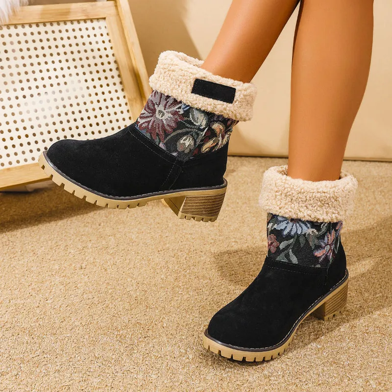 High-Top Suede Boots for Women
