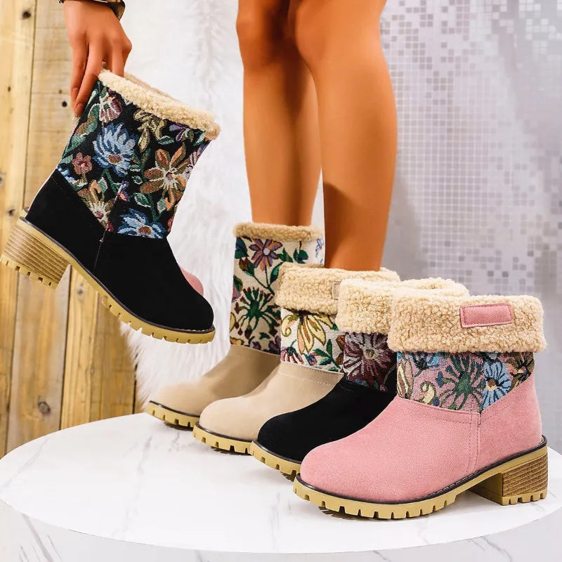 High-Top Suede Boots for Women