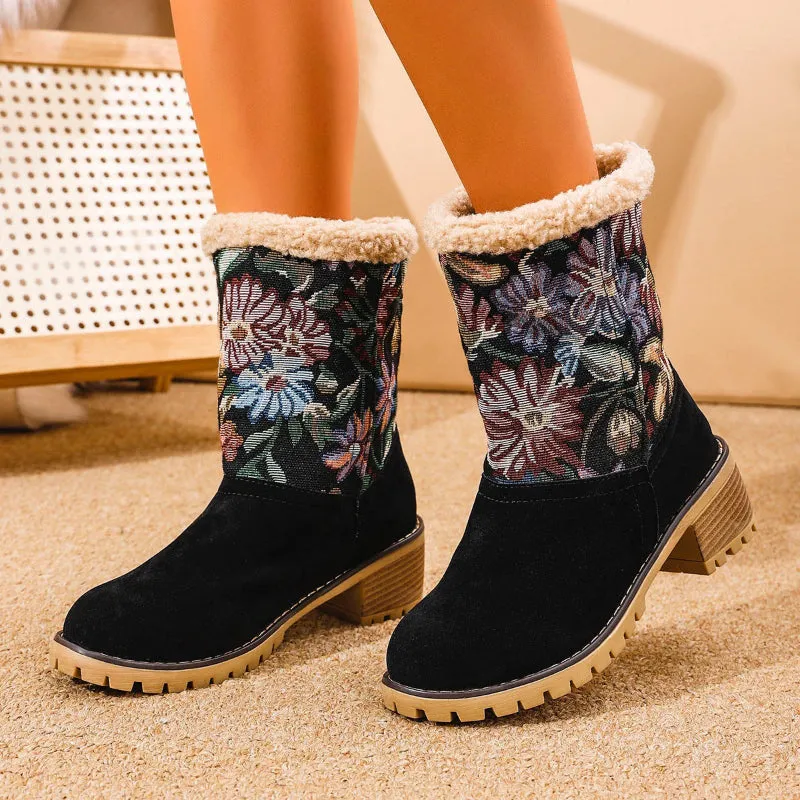 High-Top Suede Boots for Women