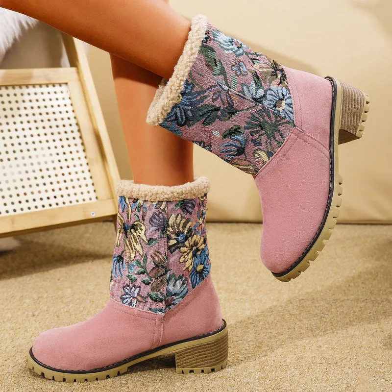High-Top Suede Boots for Women