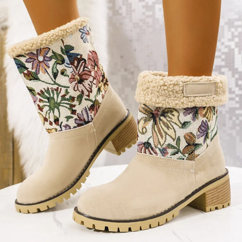 High-Top Suede Boots for Women