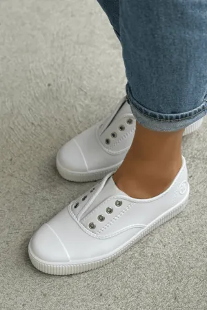 Human Jaffa Whtie Pump Sneakers