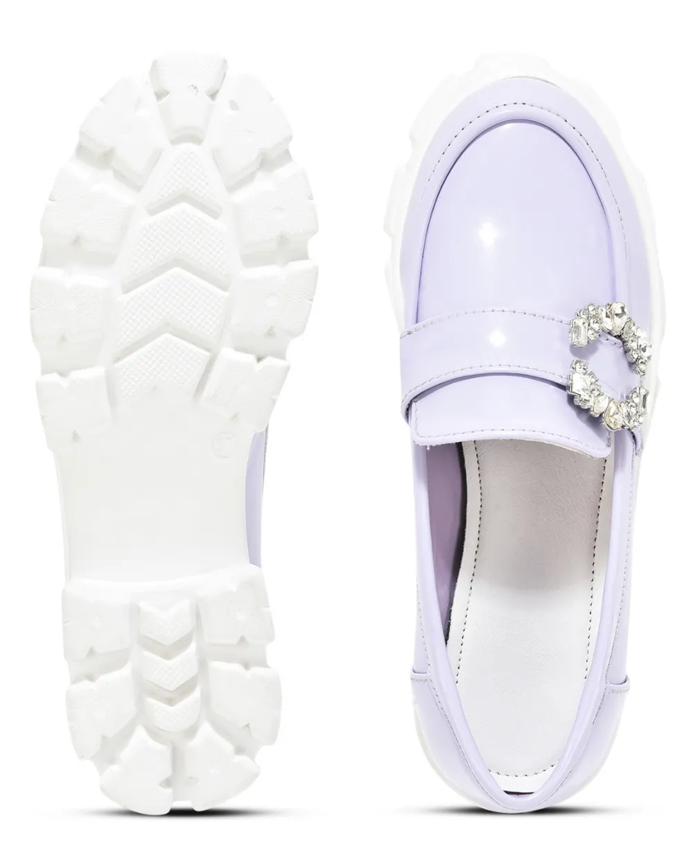 Lavender Slip-on Embellished Loafer