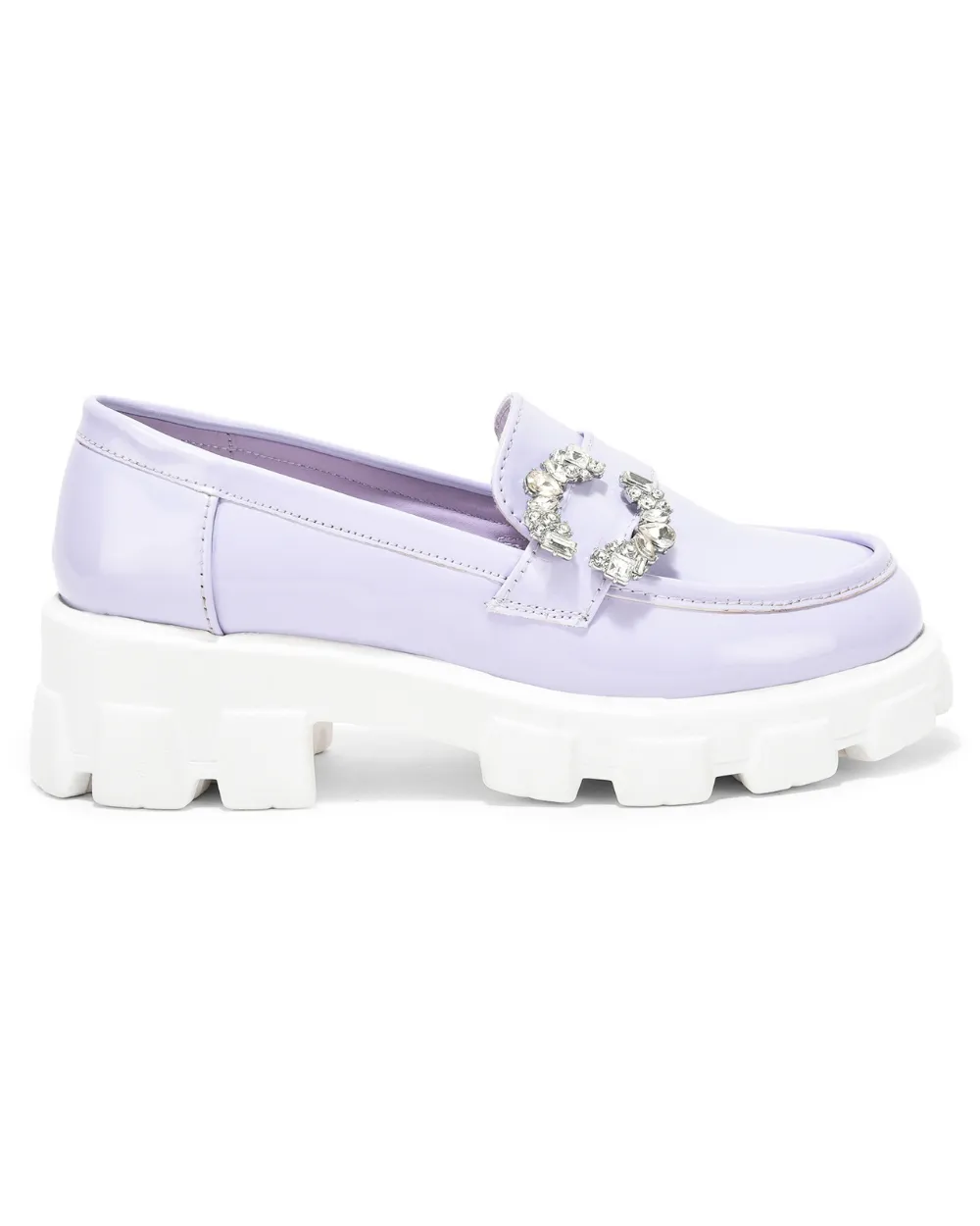 Lavender Slip-on Embellished Loafer