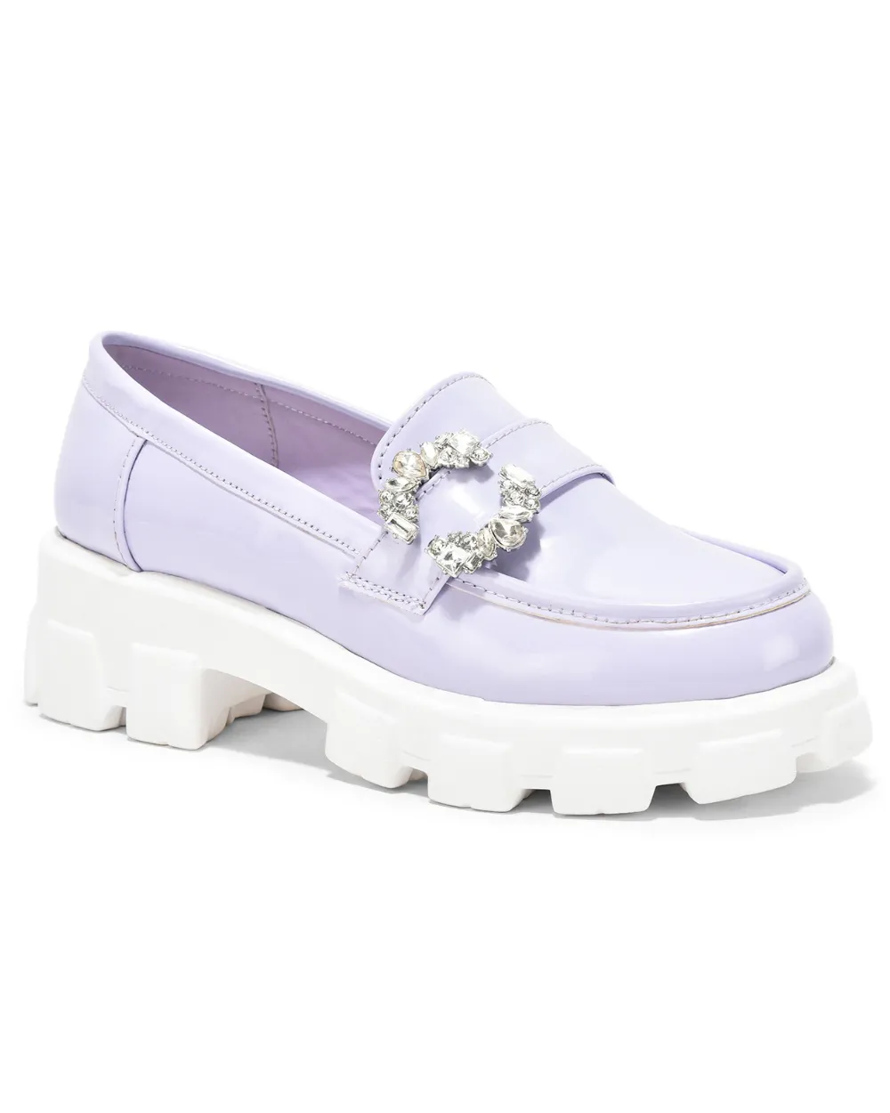 Lavender Slip-on Embellished Loafer