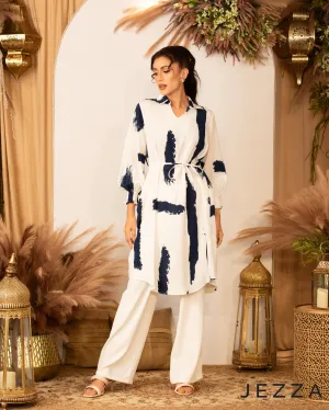 Long Sleeve Below-Knee Polyester Top 62862